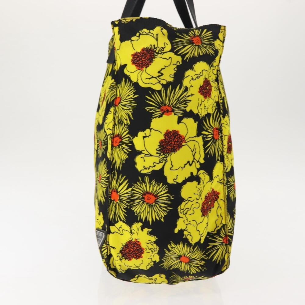 PRADA Tote Bag Nylon Yellow Silver Auth 146333 - Picture 3 of 16